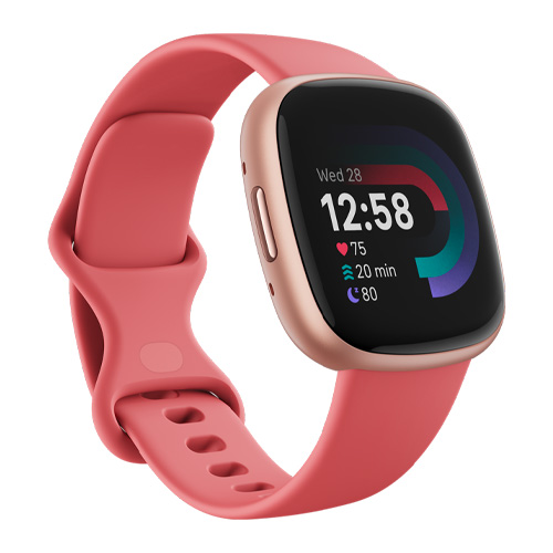Fitbit Versa 4 - Pink Sand and Copper Rose Aluminum