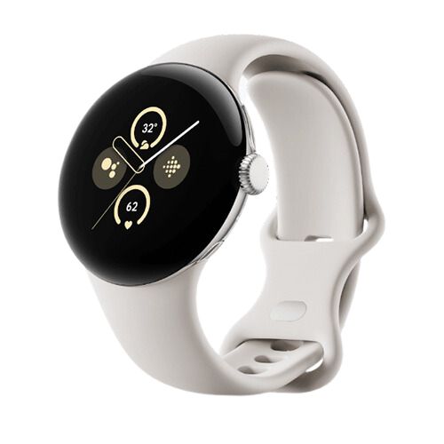Google Pixel Watch 2 - Polished Silver Case with Porcelain Active Band