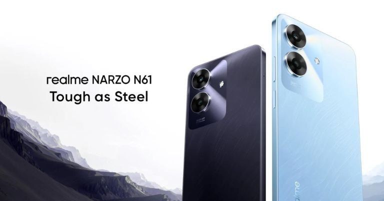 Realme launches Narzo N61 in Nepal with metallic frame