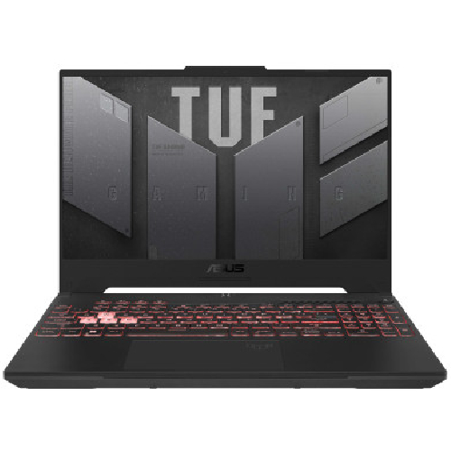 Asus TUF Gaming A15 2024 (Ryzen 7 7435HS, RTX 4060, 16GB, 1TB, 15.6" FHD 144Hz- Front Side