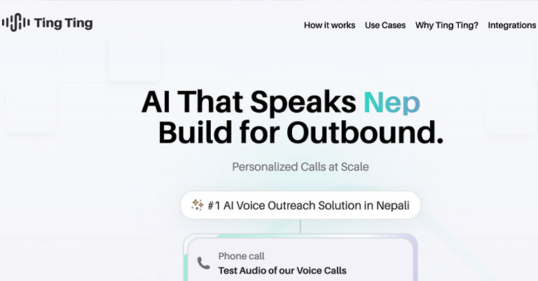New Nepali-speaking AI Tool called "TingTing" for voice outreach launches in Nepal
